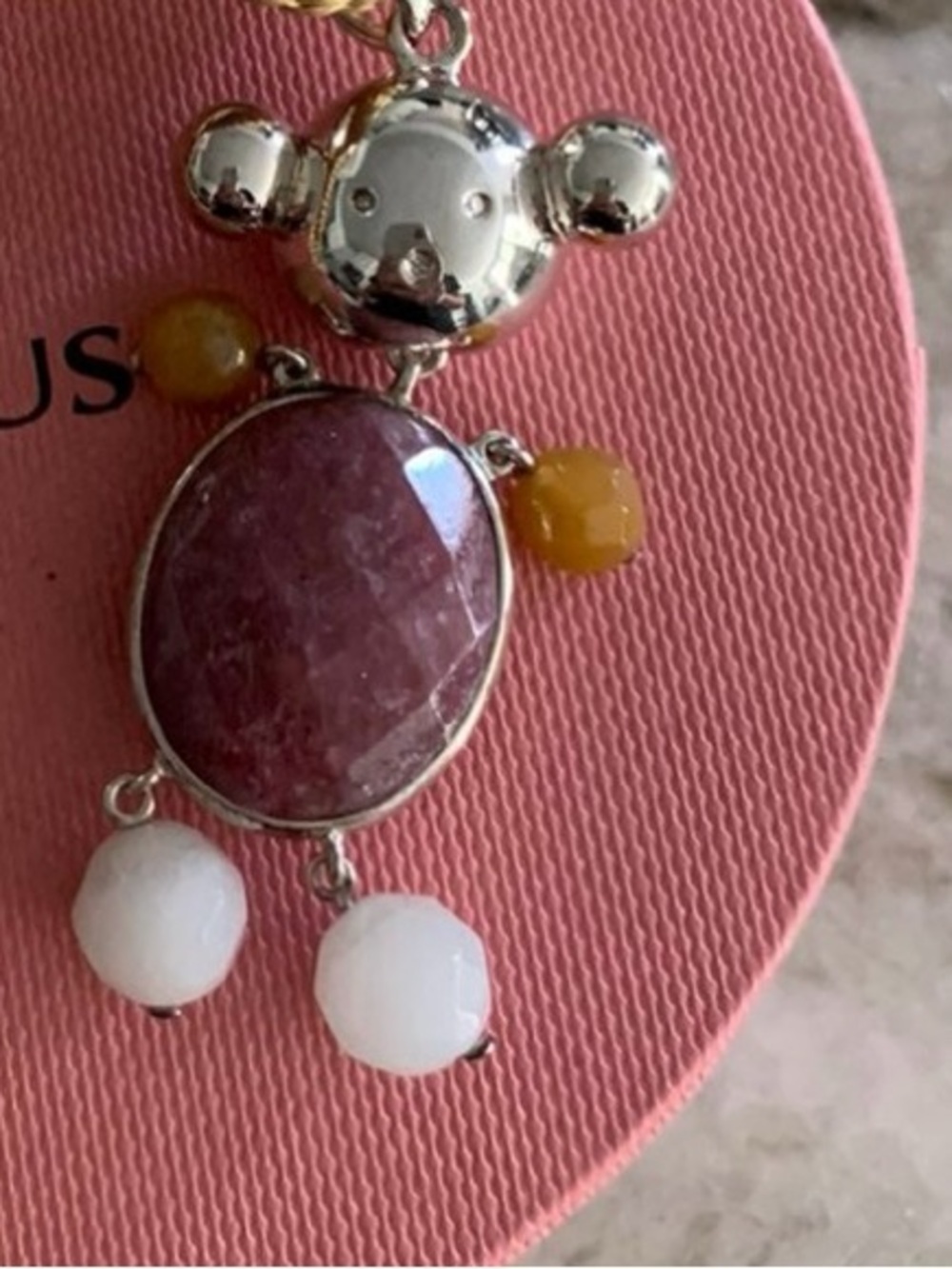 Tous Silver bubble bear dance  Pendant XL
